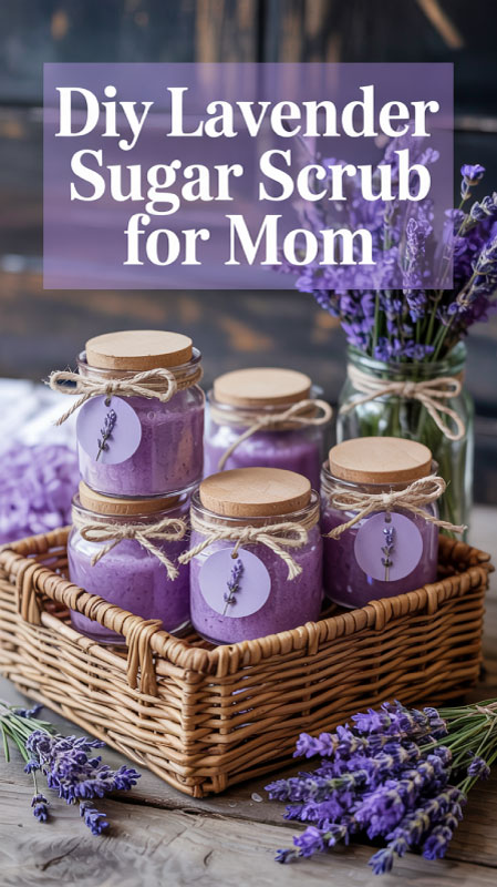 Glass jars filled with lavender sugar scrub, decorated with dried flowers and pastel ribbons Glass jars filled with lavender sugar scrub, decorated with dried flowers and pastel ribbons