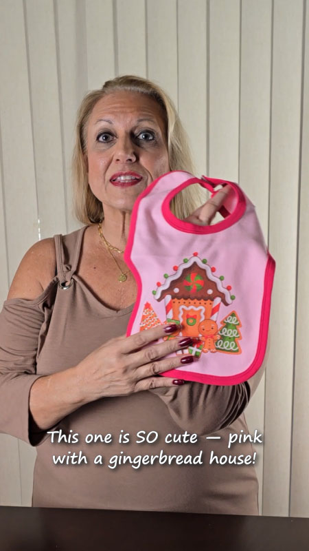 The Cutest Gingerbread Bib for Our Gingerbread House Party 