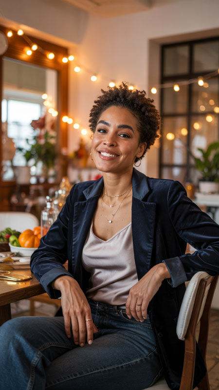 The ultimate nod to autumn tradition, a plaid midi skirt paired with a fitted turtleneck creates that nostalgic holiday warmth