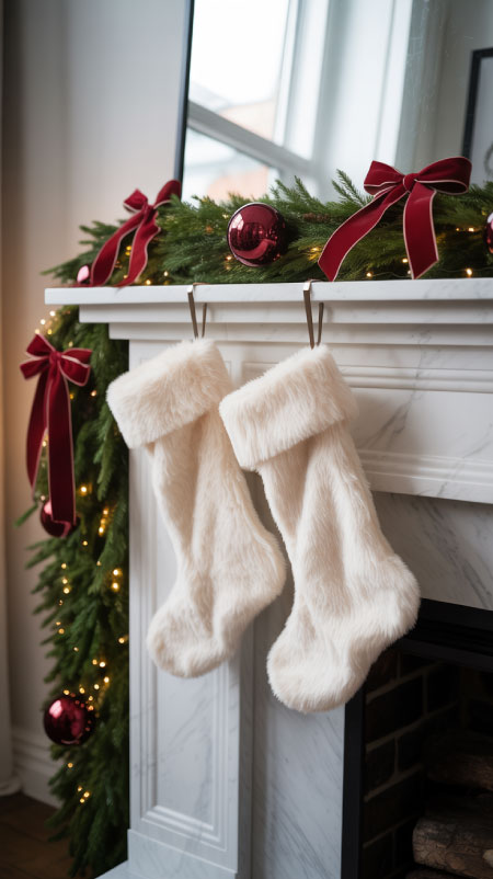 cozy faux fur stockings