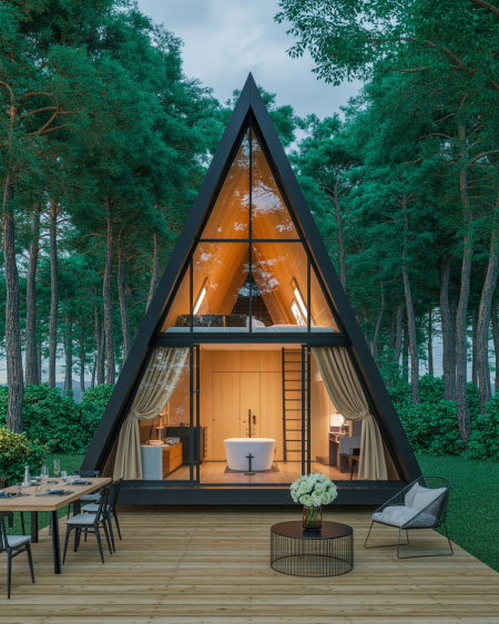 Amazon Two-Story Luxury A-Frame Villa (Foldable Modular Home)