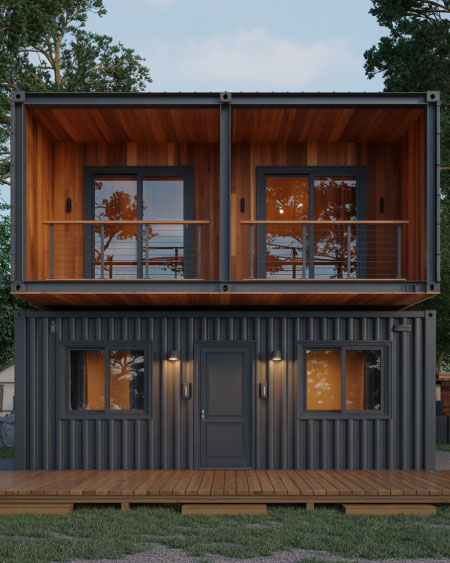 Double-Story Barn-Style Flat Pack House (20 ft & 40 ft Options)