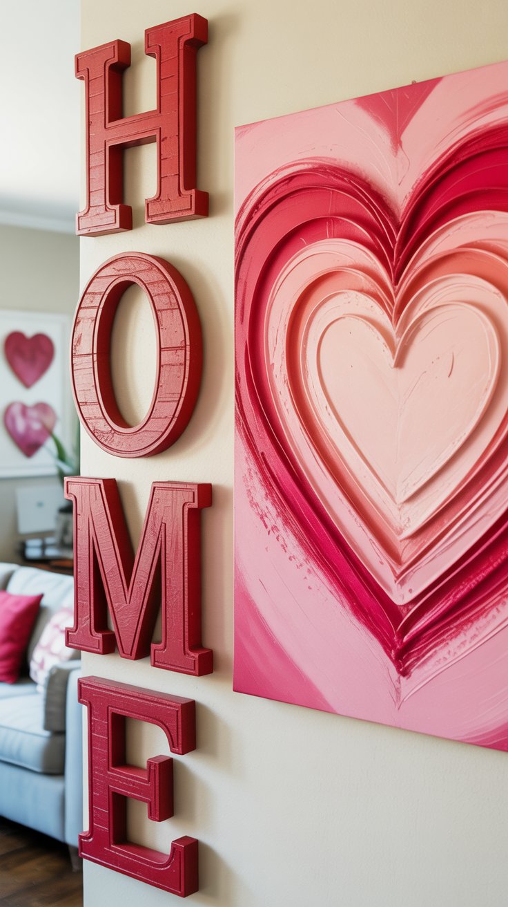 Valentine’s wall art adds personality and makes the holiday feel intentional rather than scattered