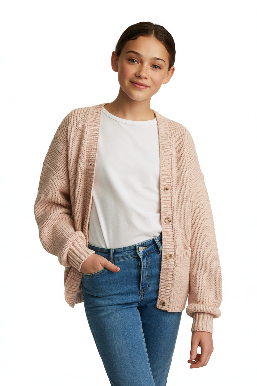 Teen girl wearing casual spring outfit during Easter season showing Easter outfit ideas for families.